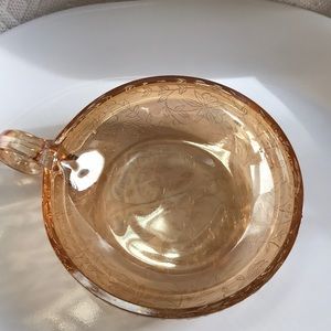 Vintage Jeanette Floragold depression glass bowl